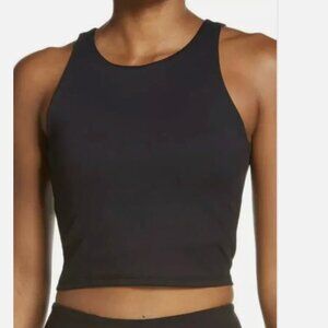 Madewell MWL Form Racerback Crop Top Tank in Black,‎ Size M